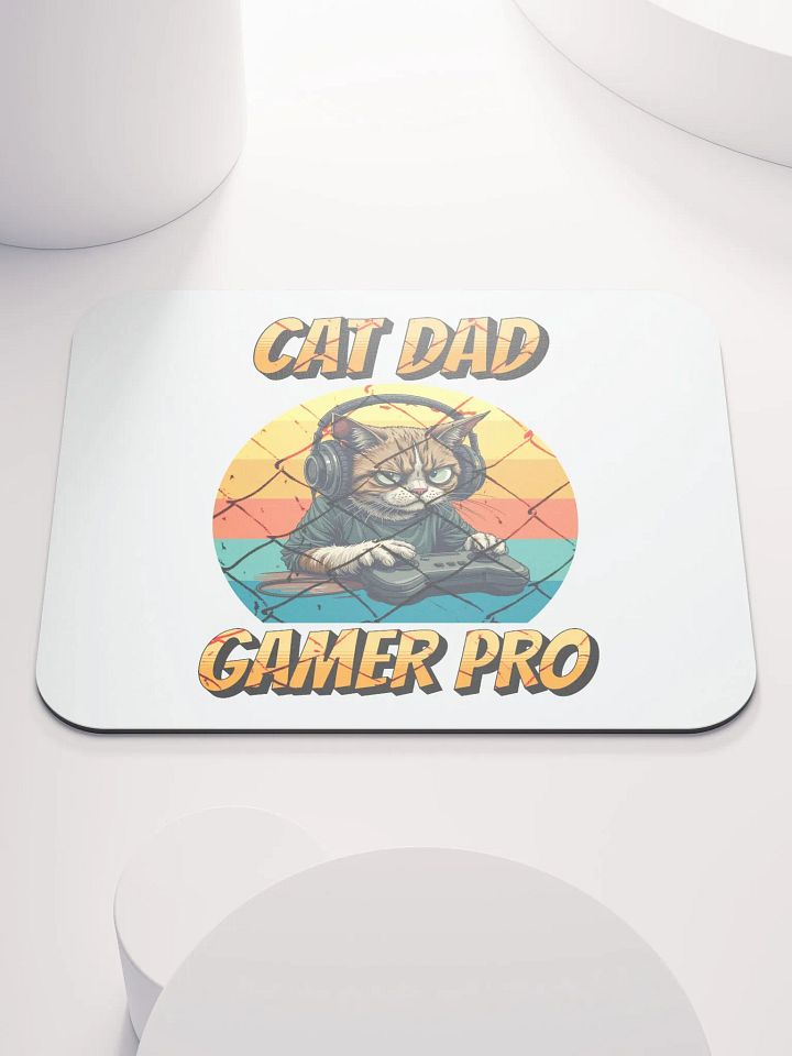 Cat Dad Gamer Pro Mouse Pad product image (2)