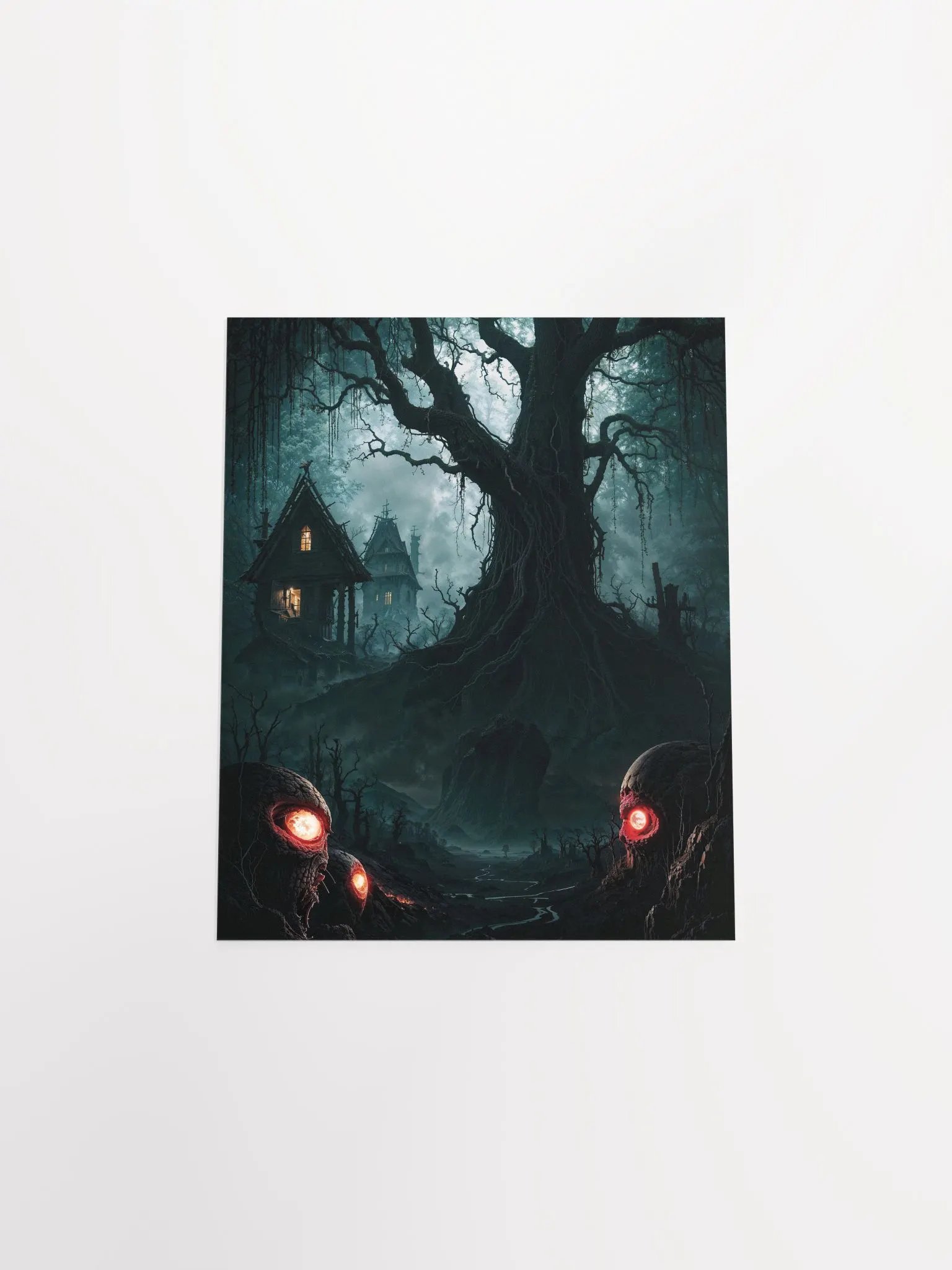 Eerie Forest Shadows Matte Poster product image (26)