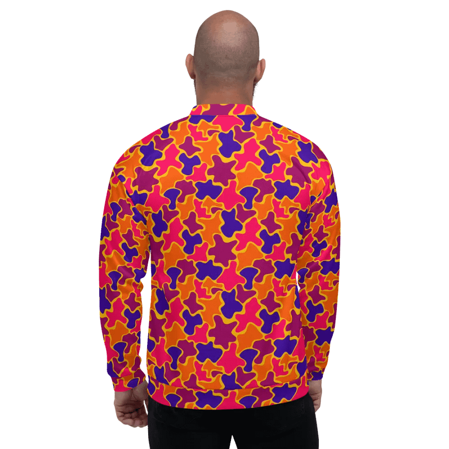 Multi Colored Pattern Blobs Bomber Jacket product image (6)