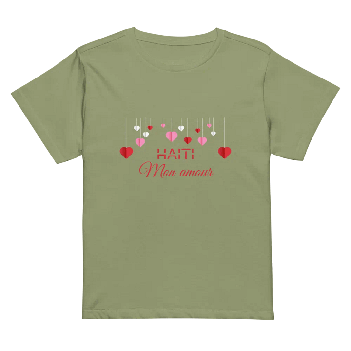 Haiti Mon Amour Women Hearts High-Waisted Tee product image (2)