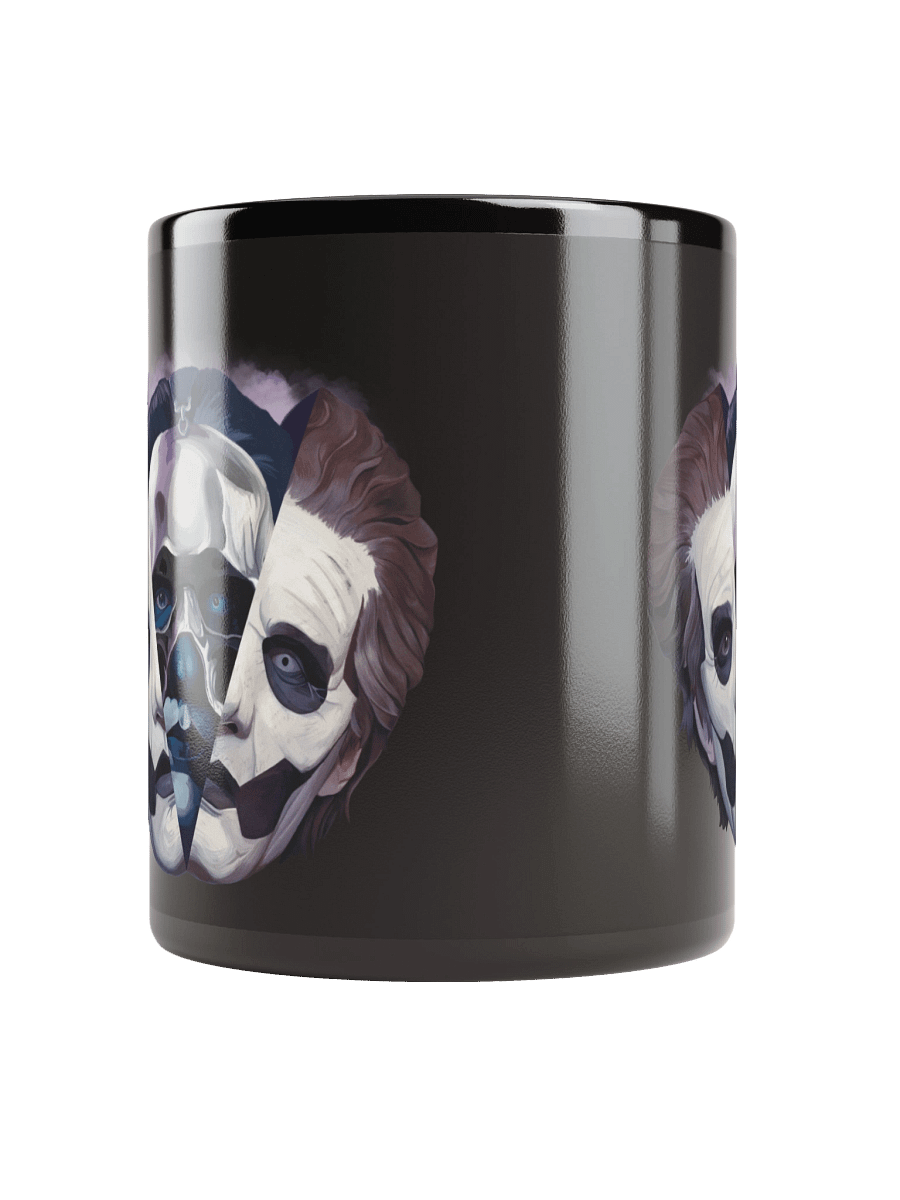 Symmetrical Fragmented Face Black Glossy Mug product image (9)