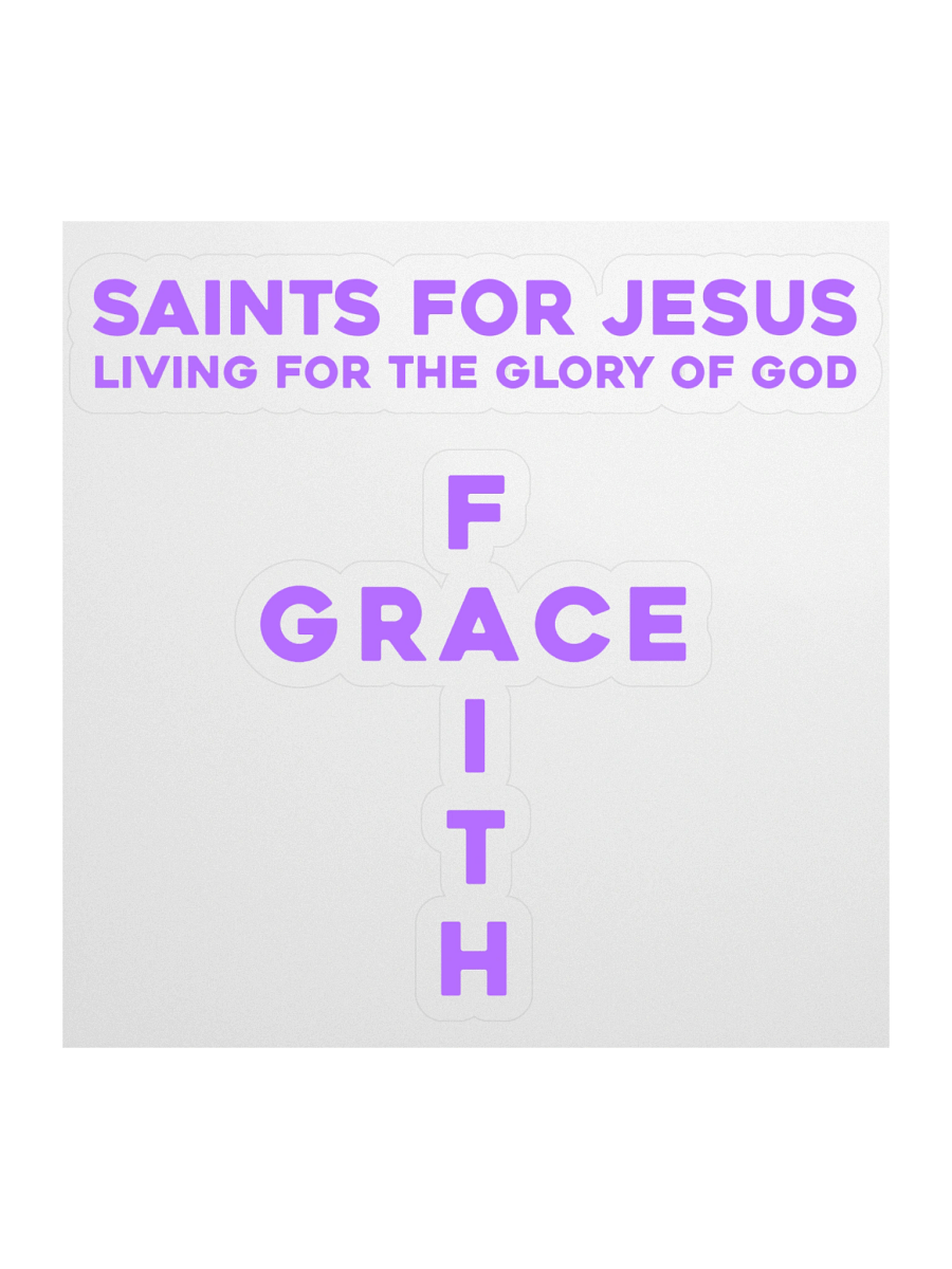 Saints For Jesus | By Grace Through Faith Cross Stickers Set product image (1)