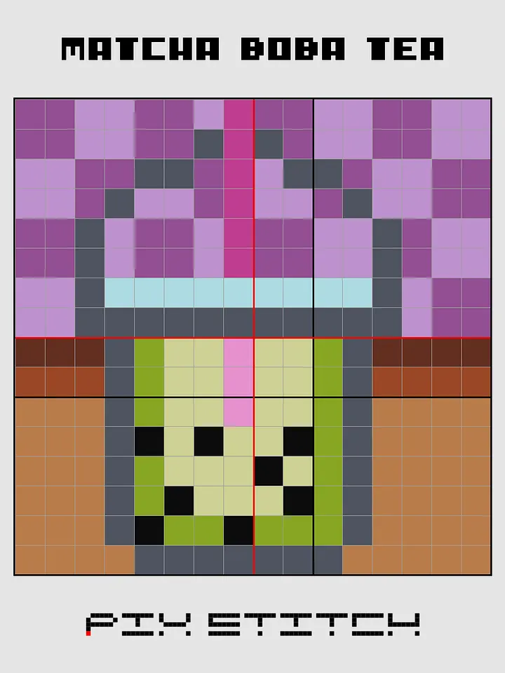 Matcha Boba Tea Pixel Art product image (2)