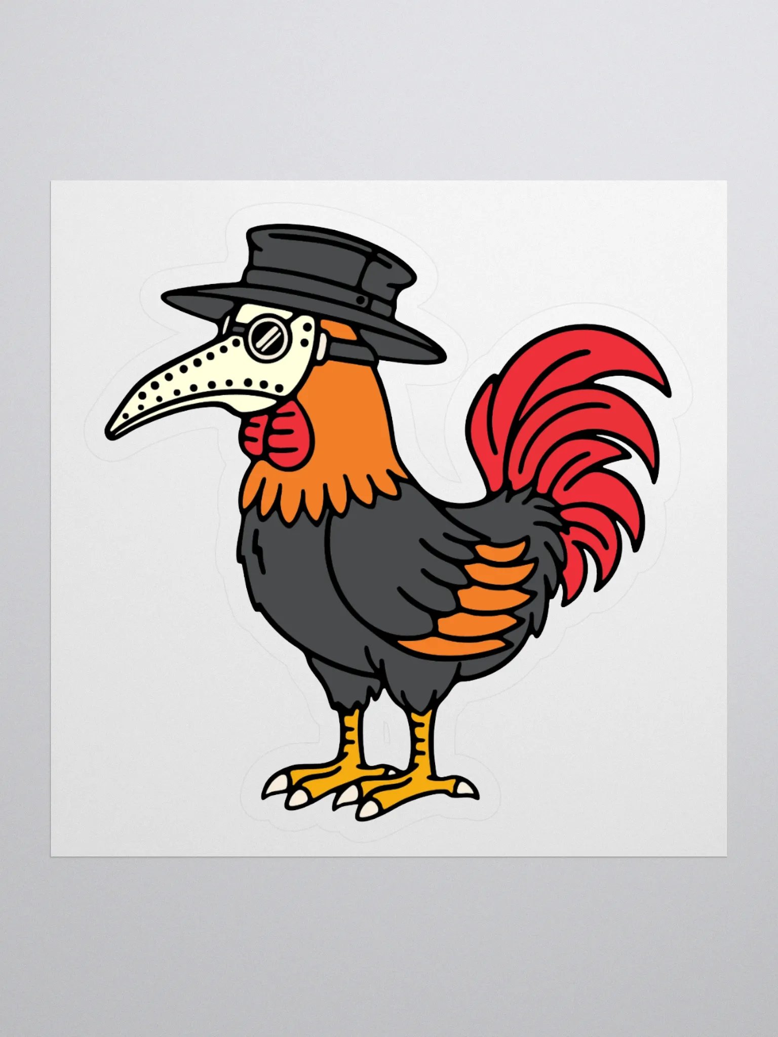 Bubonic Plague Chicken Club Sticker product image (1)