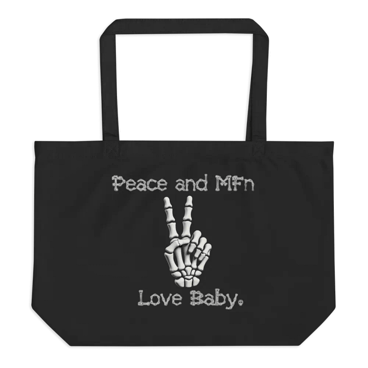 ''Peace & MFn Love Baby'' Econscious Organic Cotton Tote by Econscious product image (1)