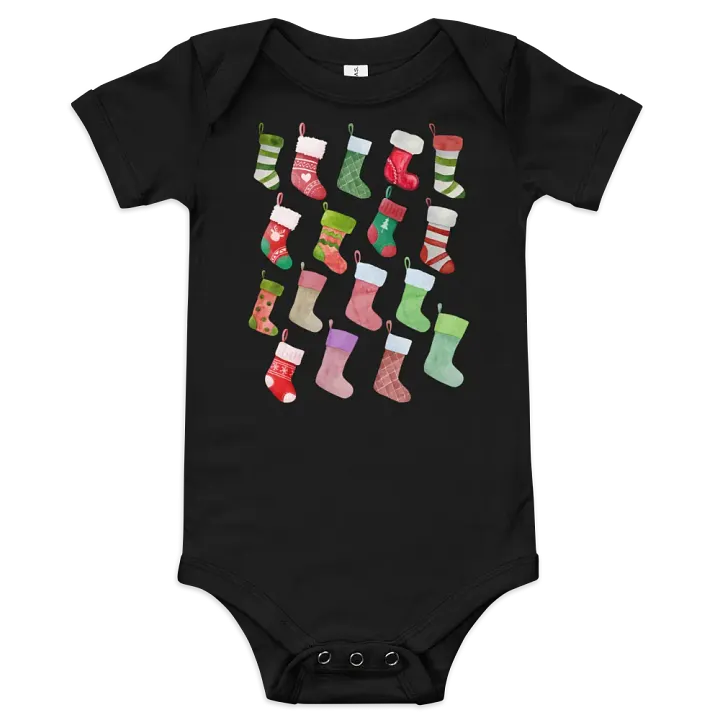 Christmas Stocking Collage Baby Bodysuit product image (1)
