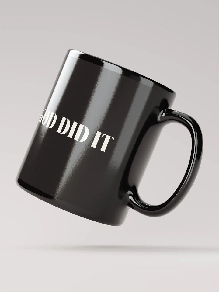 "GOD DID IT" Inspiration Black Glossy Mug product image (4)