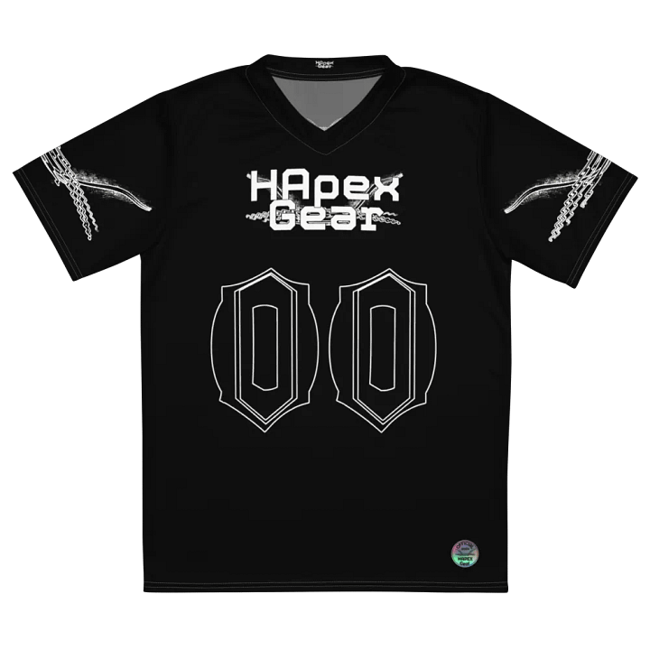 Capital CUBAN - Black - Recycled Unisex Sports Jersey - White HApex Gear Black Logo product image (2)