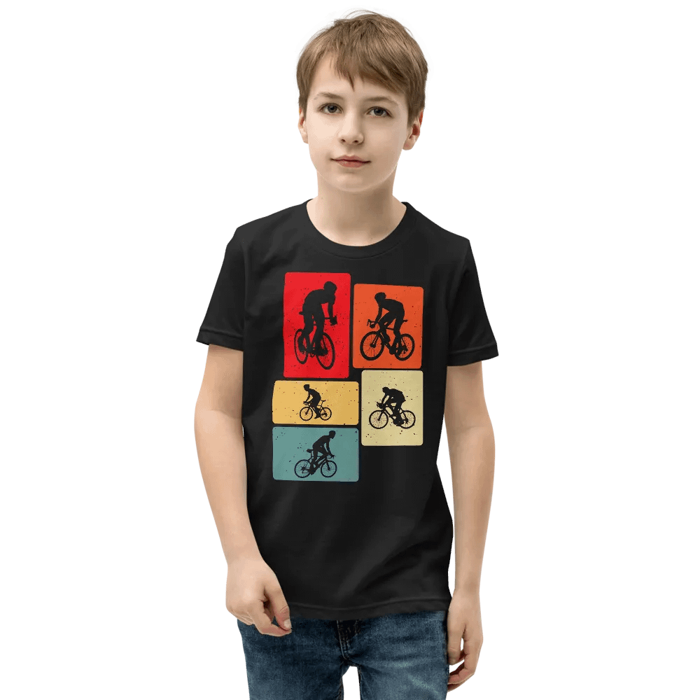 Cyclist Silhouette Youth T-Shirt product image (3)