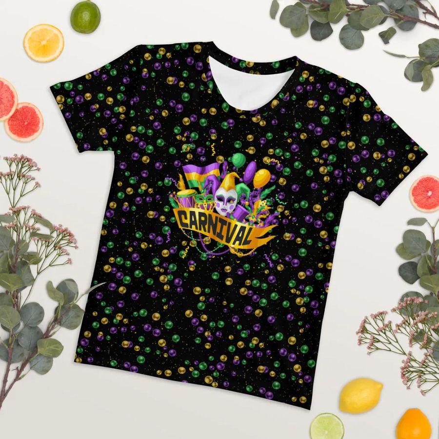 Mardi Gra All Over Print T-shirt product image (7)