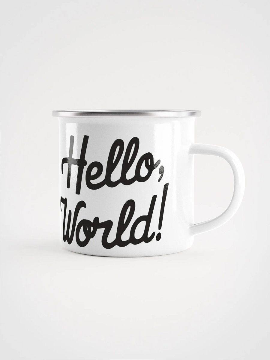 Hello World! Enamel Mug: A Coder's First Cheers product image (1)