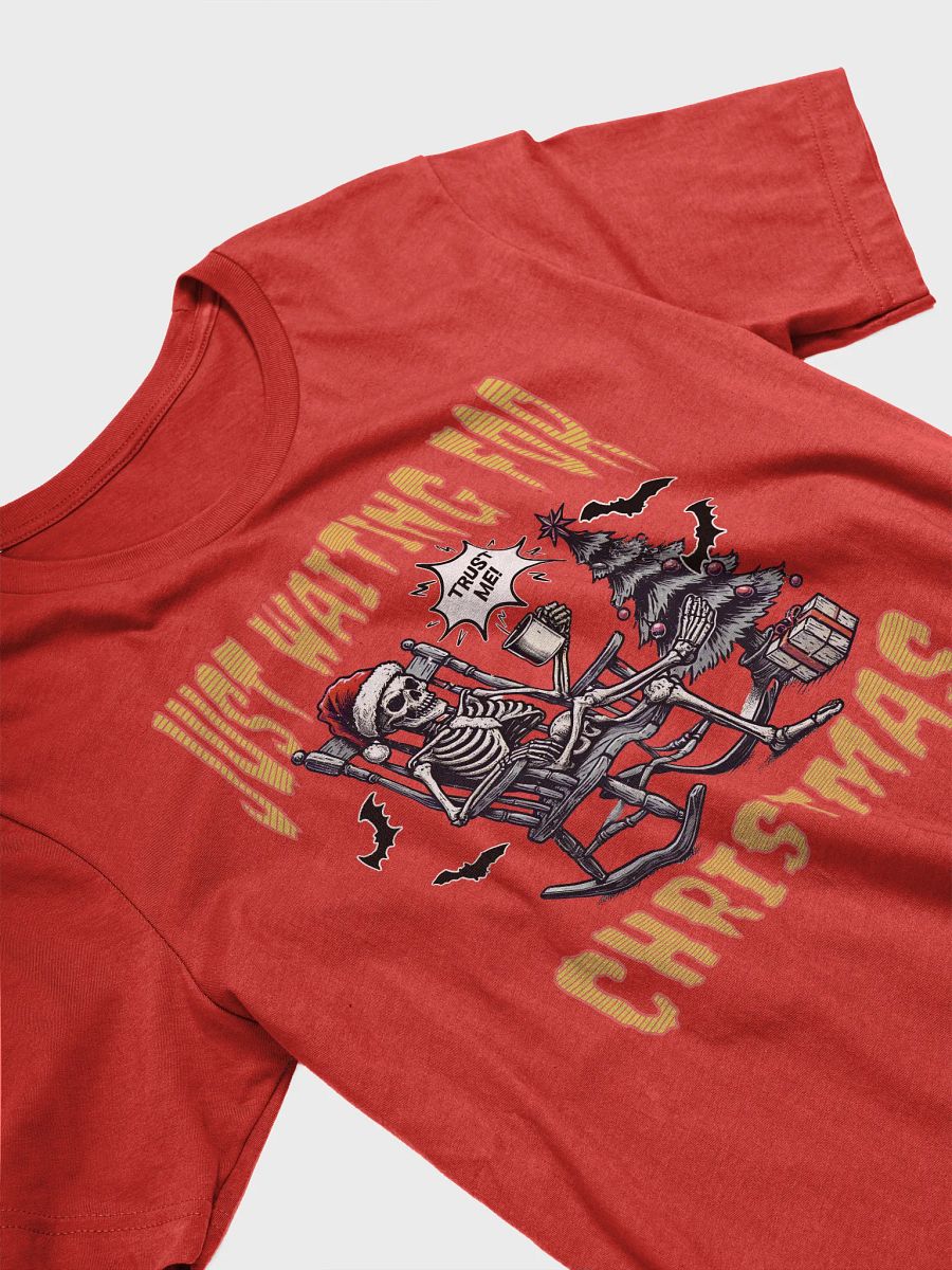 Just Waiting For Christmas Santa's Skeleton T-Shirt product image (20)