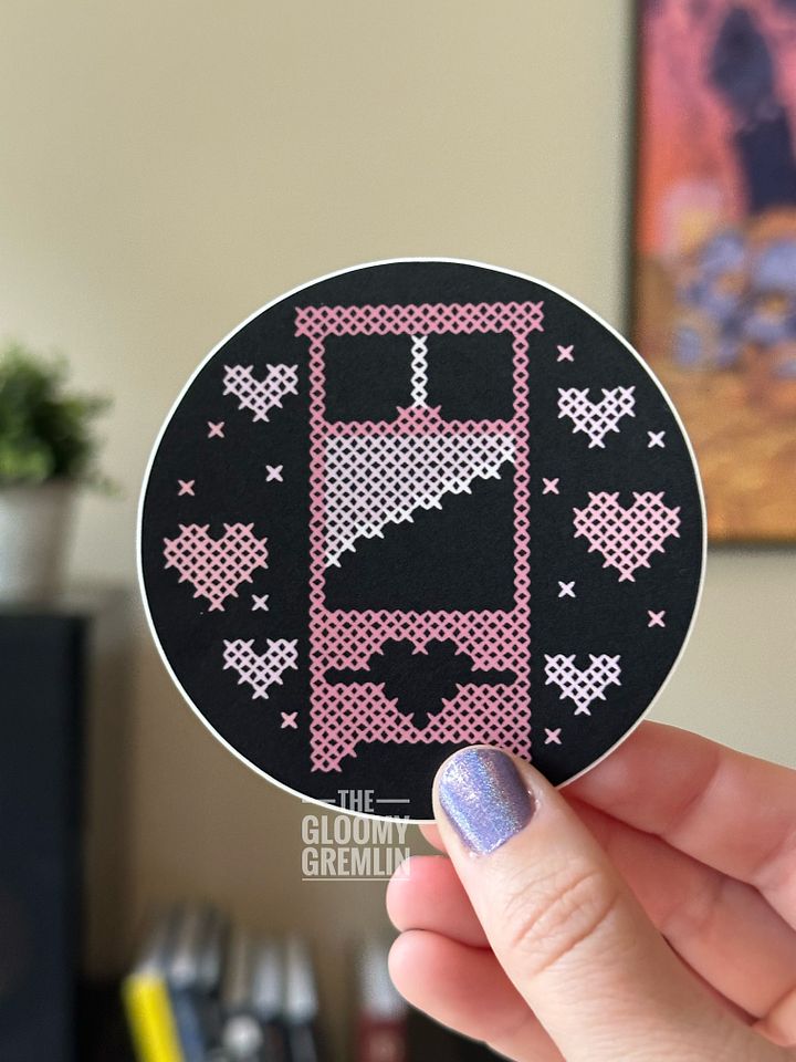 Pink Guillotine - 3" Matte Sticker product image (2)