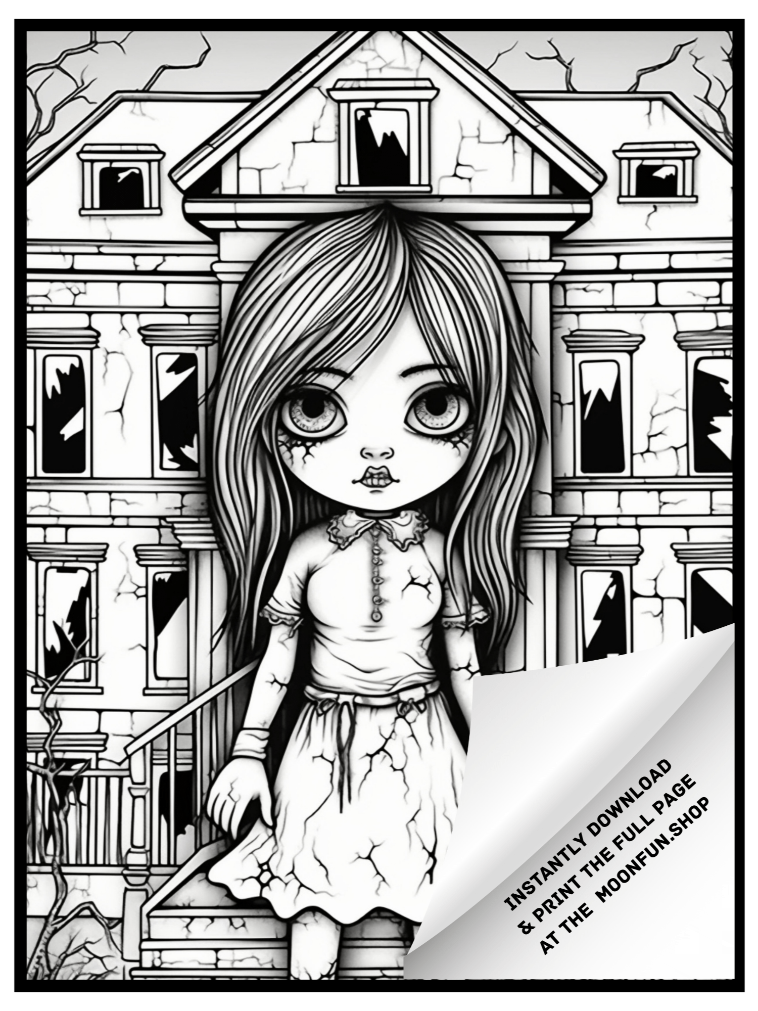 🕸️ 150 Spooktacular Halloween Coloring Pages for Teens & Adults product image (5)