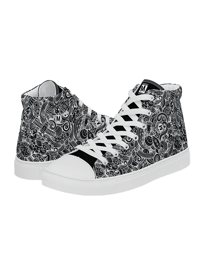 Dark Space Scribble - Men's High Tops | #MadeByMELO product image (2)