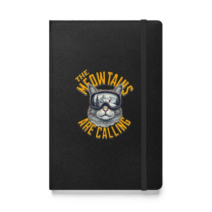 The Meowtains Are Calling Cat Skiing Hardcover Journal product image (1)