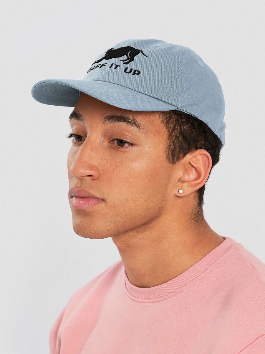 Staff It Up Classic Dad Hat(Embroidered) of a Staffordshire Terrier(Black) product image (20)