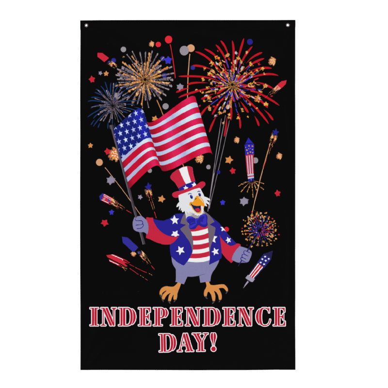Uncle Sam Bald Eagle 4th of July Banner product image (1)