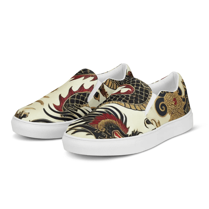 Dragon Blossom Slip-On Canvas Shoes product image (2)