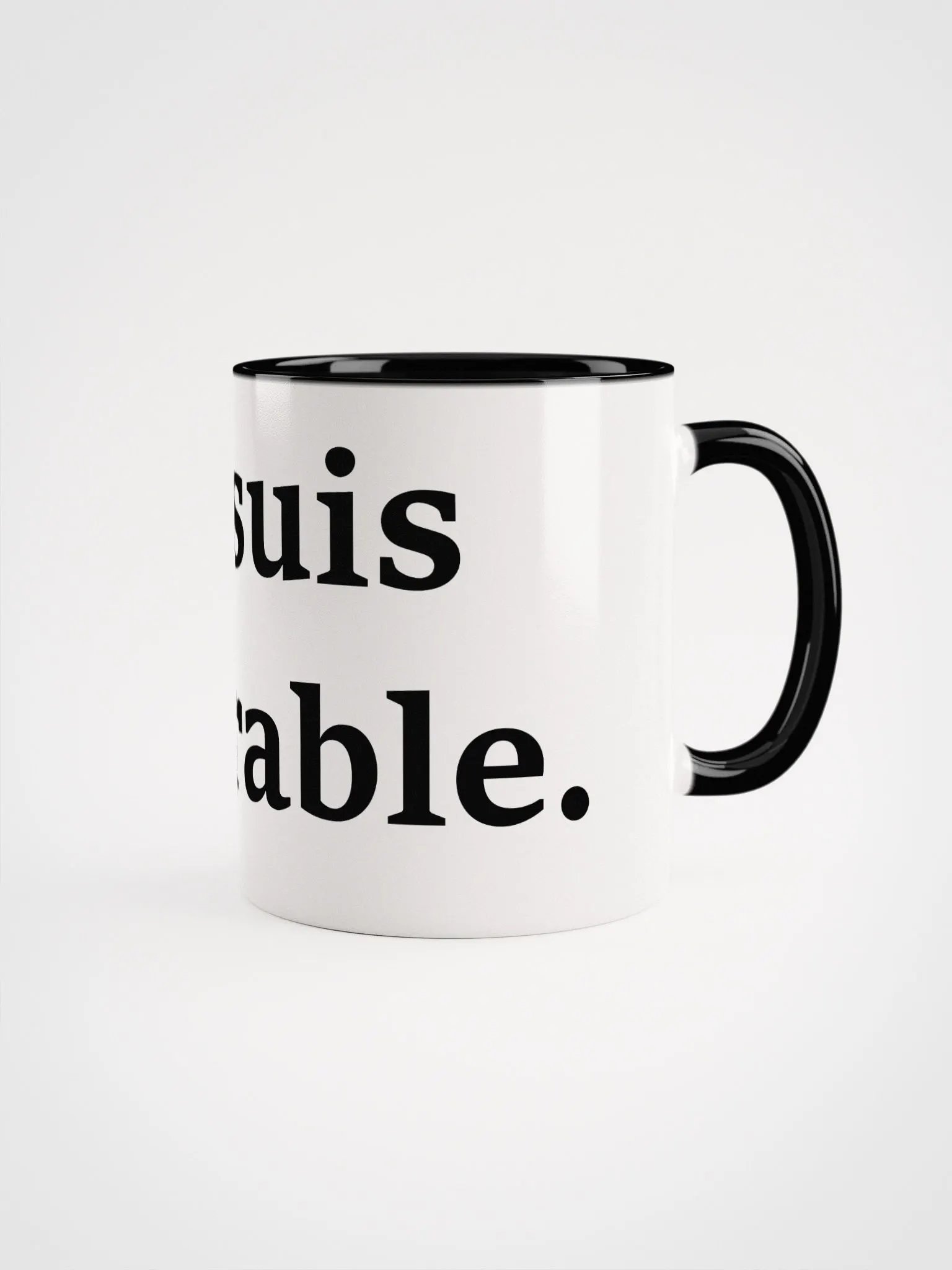 ''Tolérable'' Tasse en céramique avec couleur à l'intérieur product image (1)