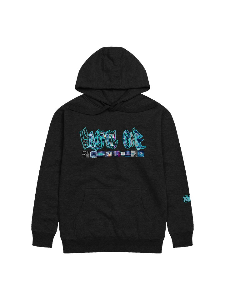 Kactic One Blue Graffiti logo with albums Black Sweater product image (1)