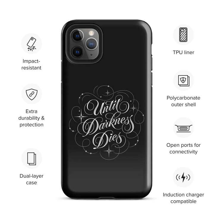 Until Darkness Dies (swirls design) iPhone Case product image (2)