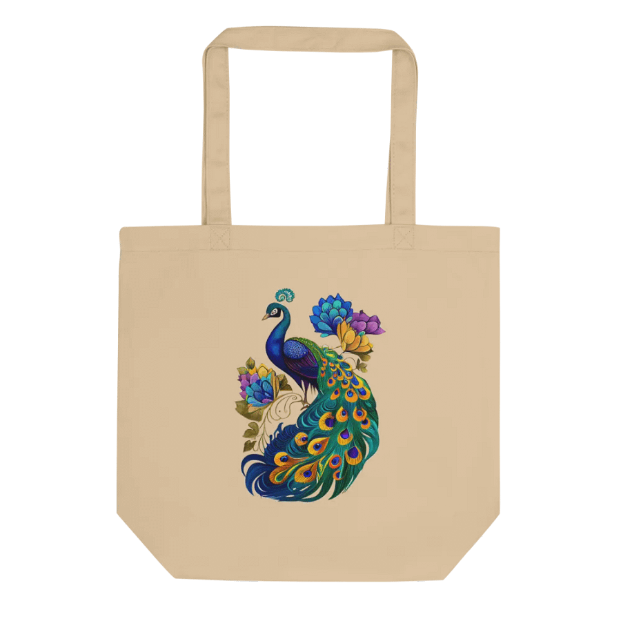 Vibrant Peacock Parade Tote Bag product image (3)