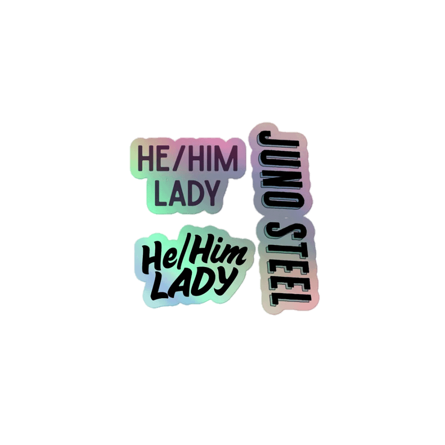 He-Him Lady + Juno Steel Holographic Stickers product image (1)