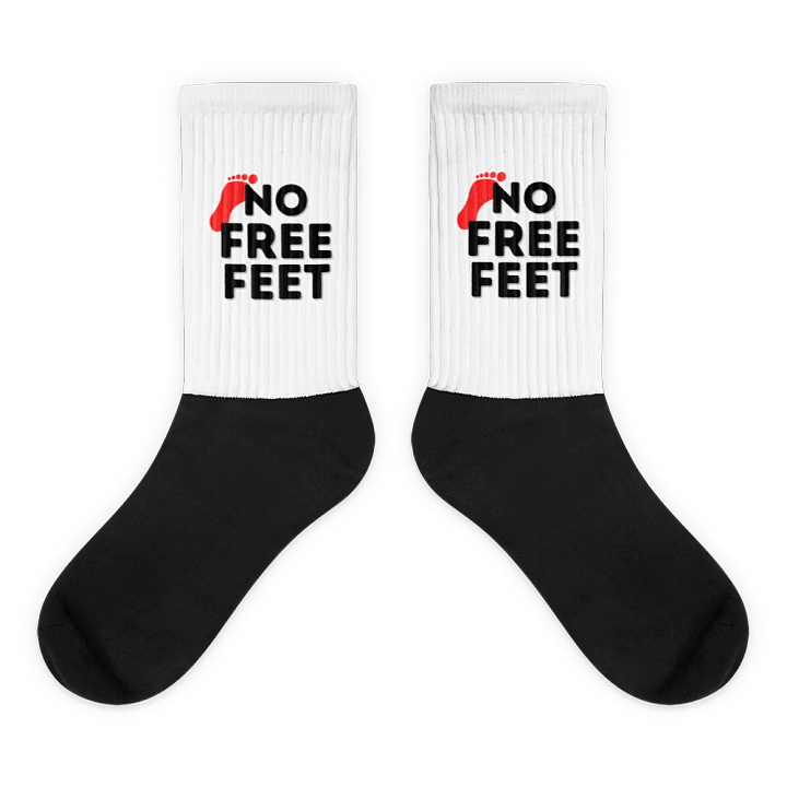 No Free Feet Socks (Black / Red) product image (1)