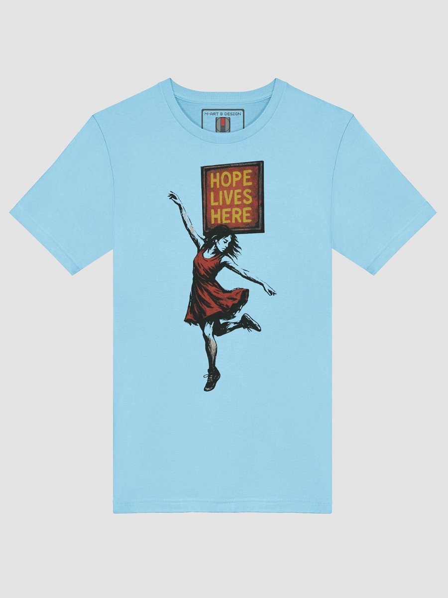 “Hope Lives Here” Urban Street Art T-Shirt – Graffiti-Style Wall Mural Print product image (52)