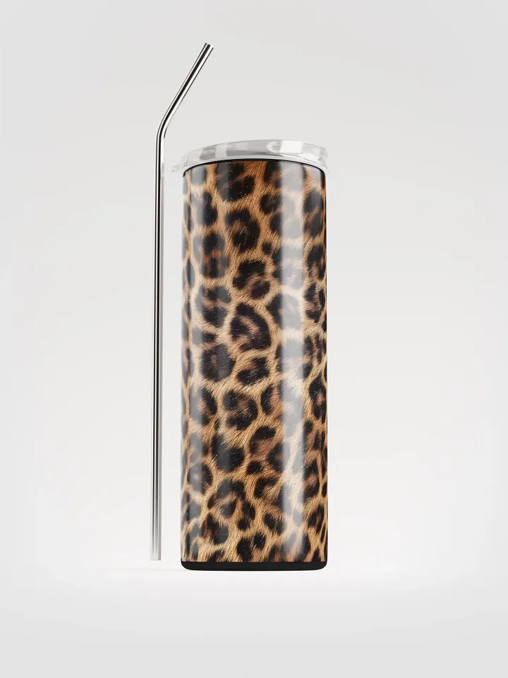 Sip in Style with Our Leopard Print Stainless Steel Tumbler | Eco-Friendly 20 oz Tumbler with Reusable Straw Included! product image (1)