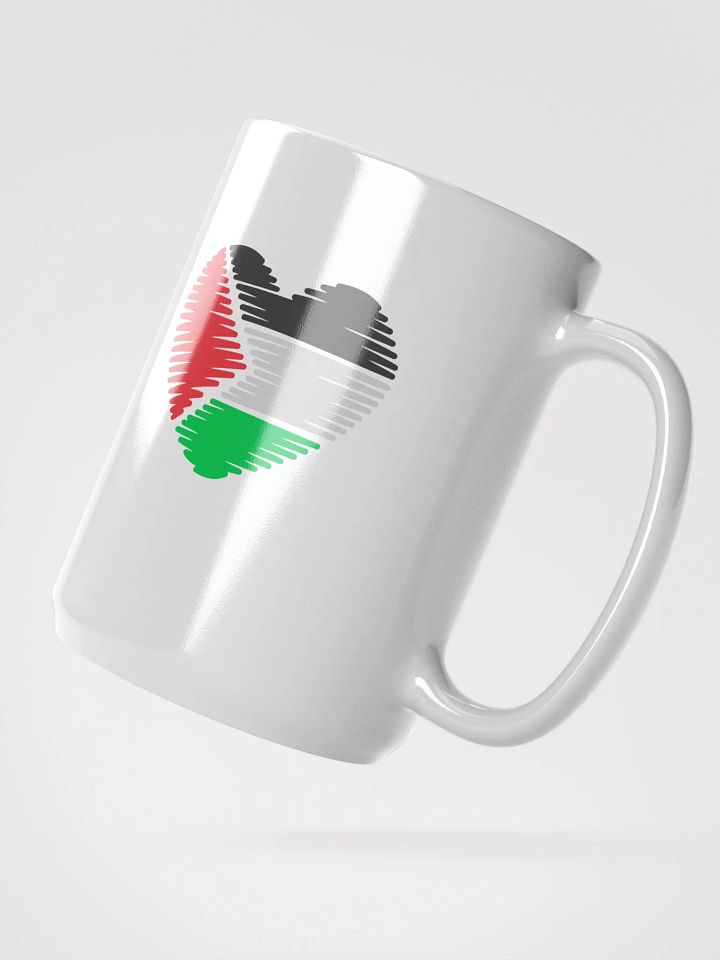 Free Palestine Heart White Glossy Mug product image (2)