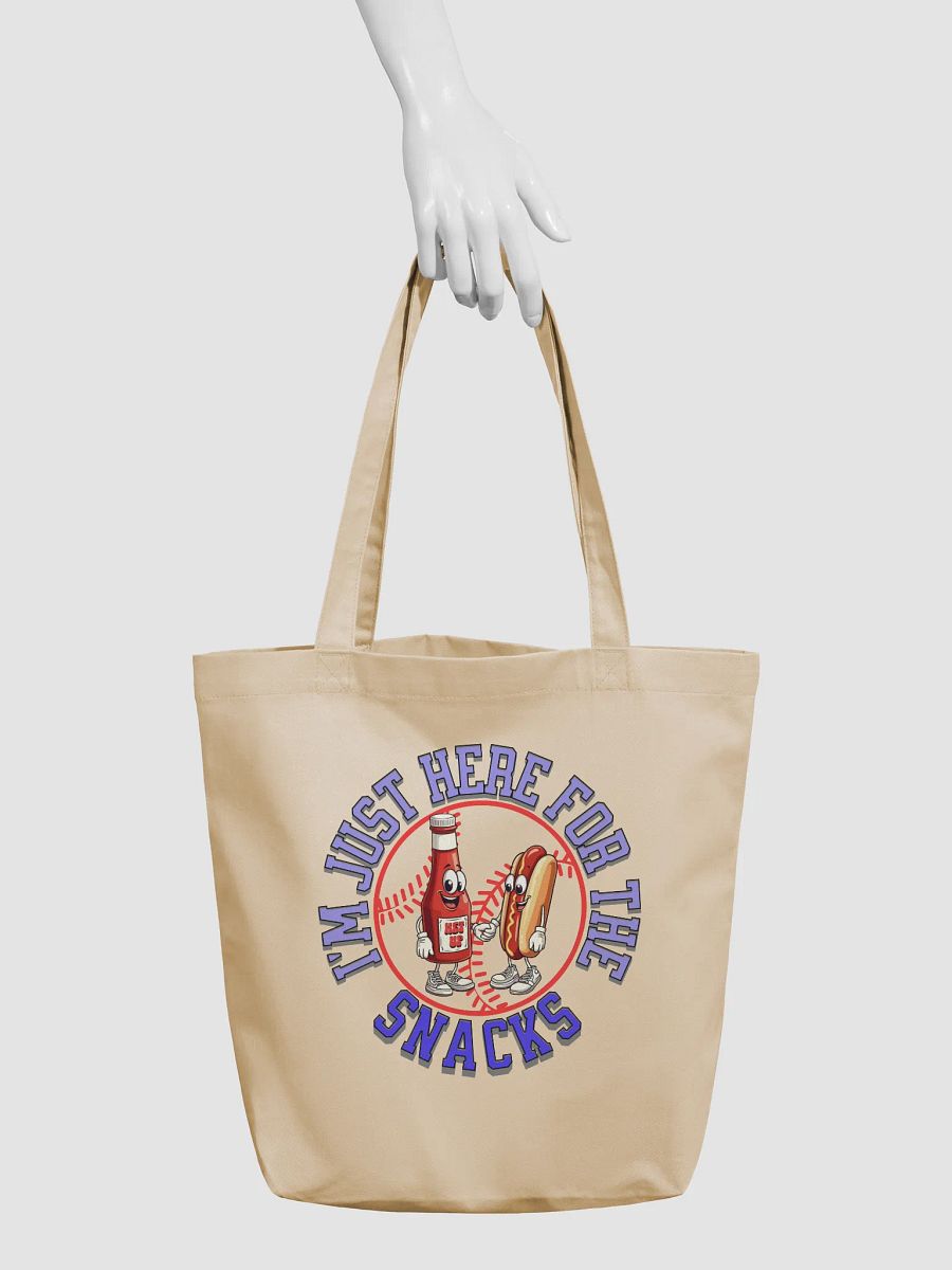 Im Just Here For The Snacks Baseball Lovers Eco-Friendly Tote Bag product image (6)