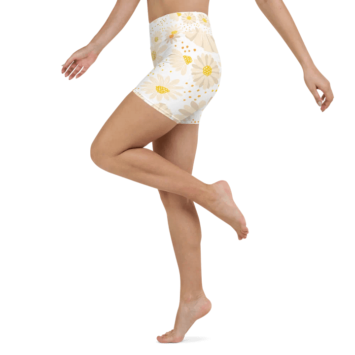 Cheerful Blooms Yoga Shorts product image (1)