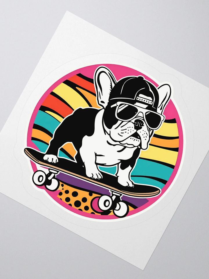 Cool French Bulldog Skateboard Sticker product image (6)