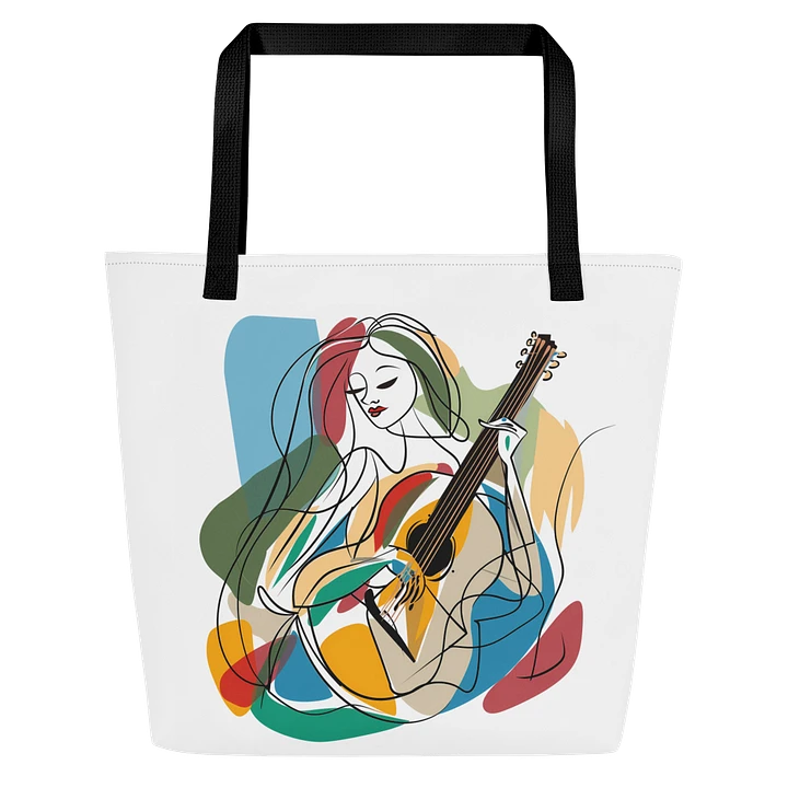 Tote Bag: Music Lover Guitarist Musician Minimalist Abstract Art Design product image (1)