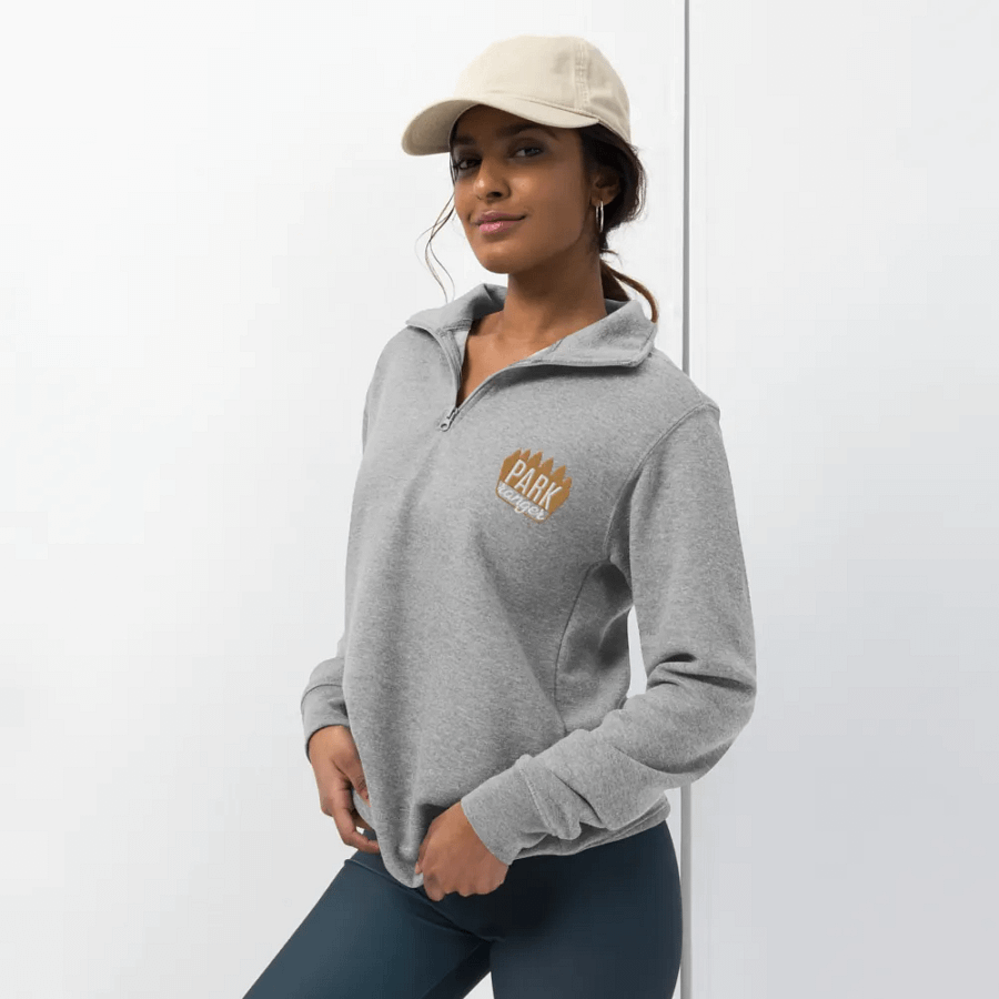 Park Ranger Badge Left Side Embroidery Half Zip product image (13)