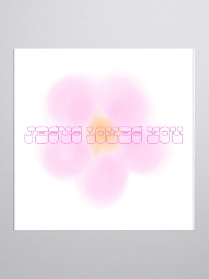 Floral Jesus Loves You Sticker product image (4)