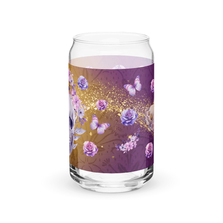 Floral Skull Can-Shaped Glass product image (4)