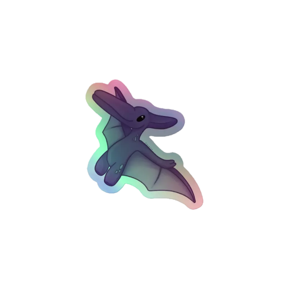 Pterodactyl Plushie Holographic Sticker product image (1)
