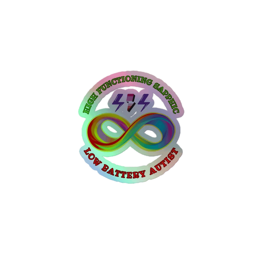 High Functioning Sapphic Low Battery Autist Sticker product image (1)