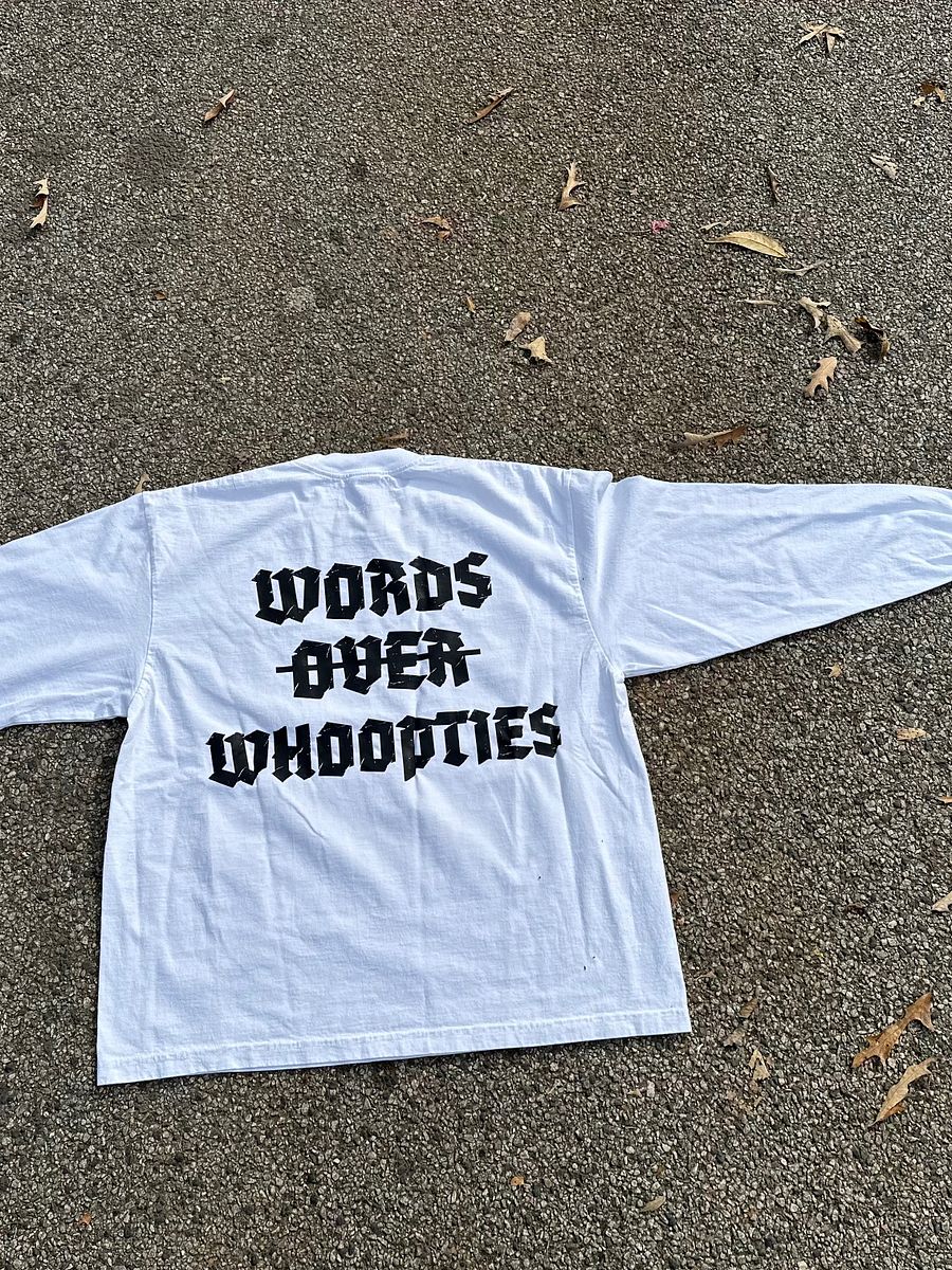 Words Are Hard/Words Over Whoopties Long Tee product image (2)