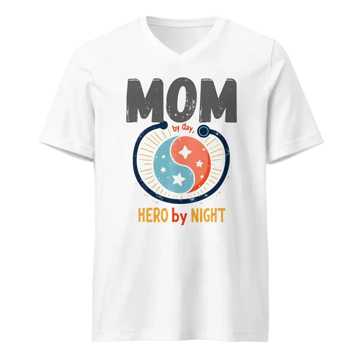 Night Hero mom V-Neck Tee product image (5)