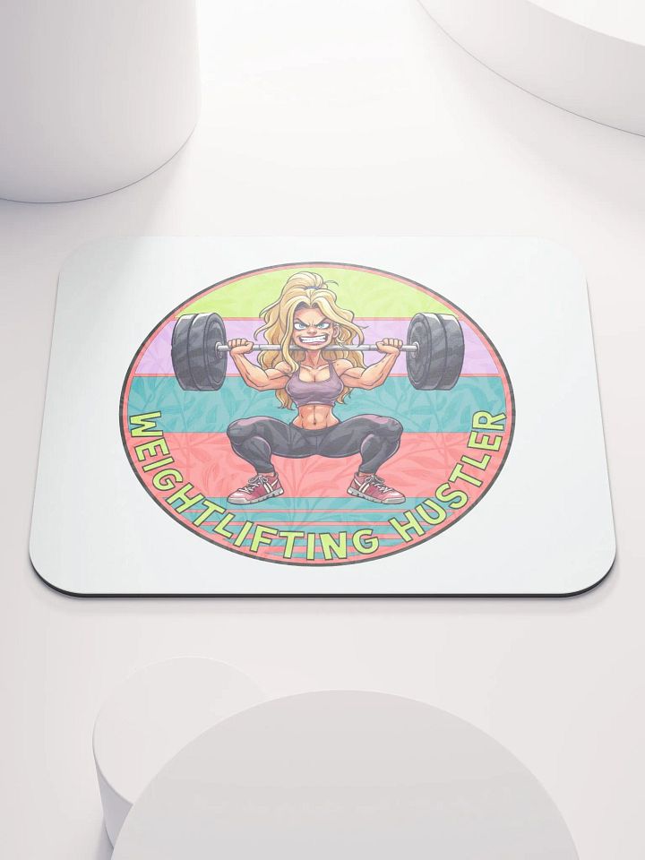 Weightlifting Hustler Female Strength Mouse Pad product image (1)