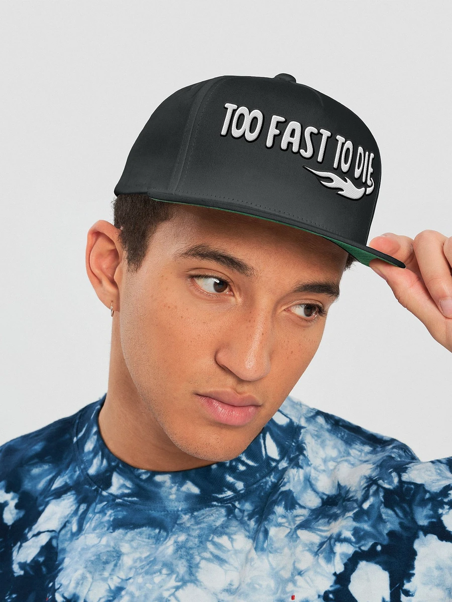 TOO FAST TO DIE (White) Yupoong Flat Snapback Cap product image (5)