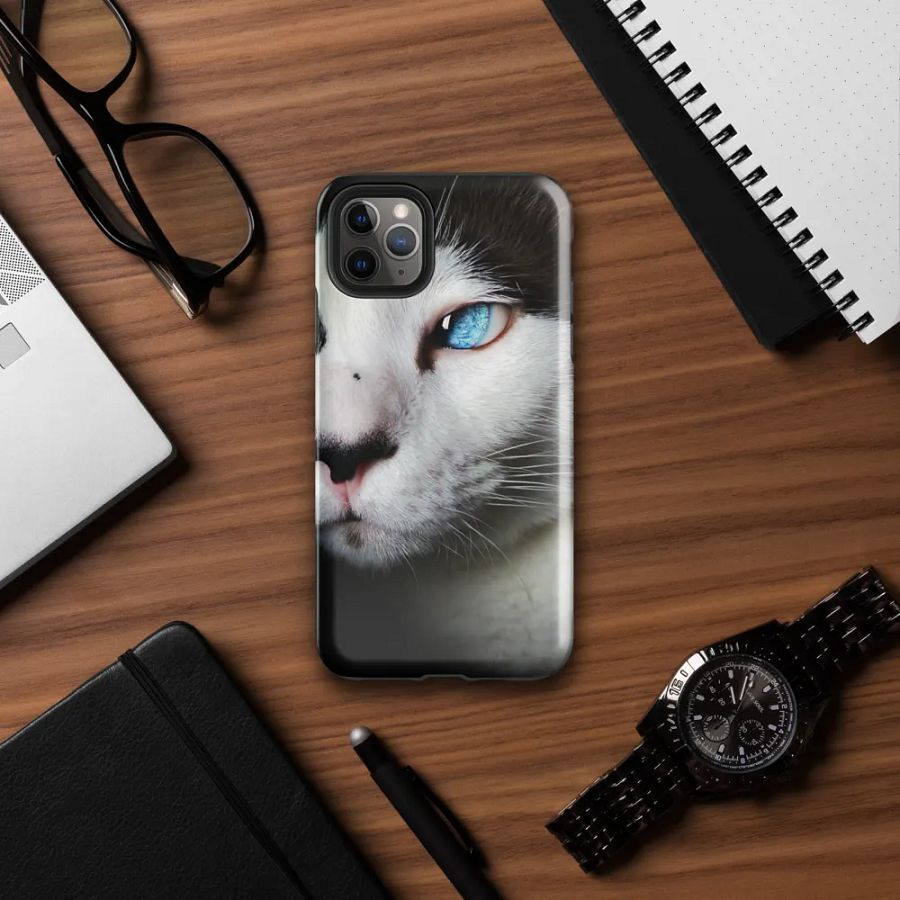 Beautiful Blue-Eyed Cat Phone Case for Animal Lovers product image (39)