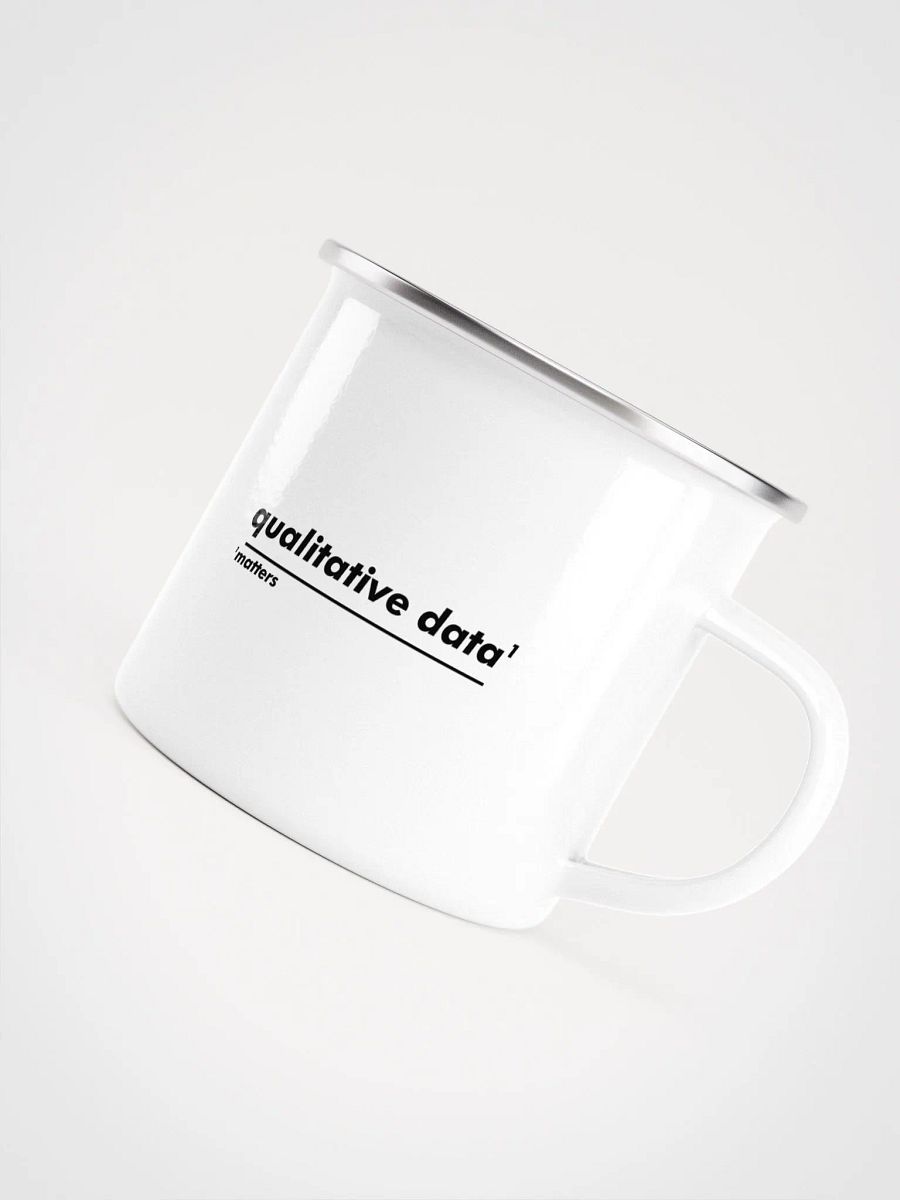 Omnibio Lab Qualitative Data Matters QD1/M1 Footnote Logo Enamel Mug product image (5)