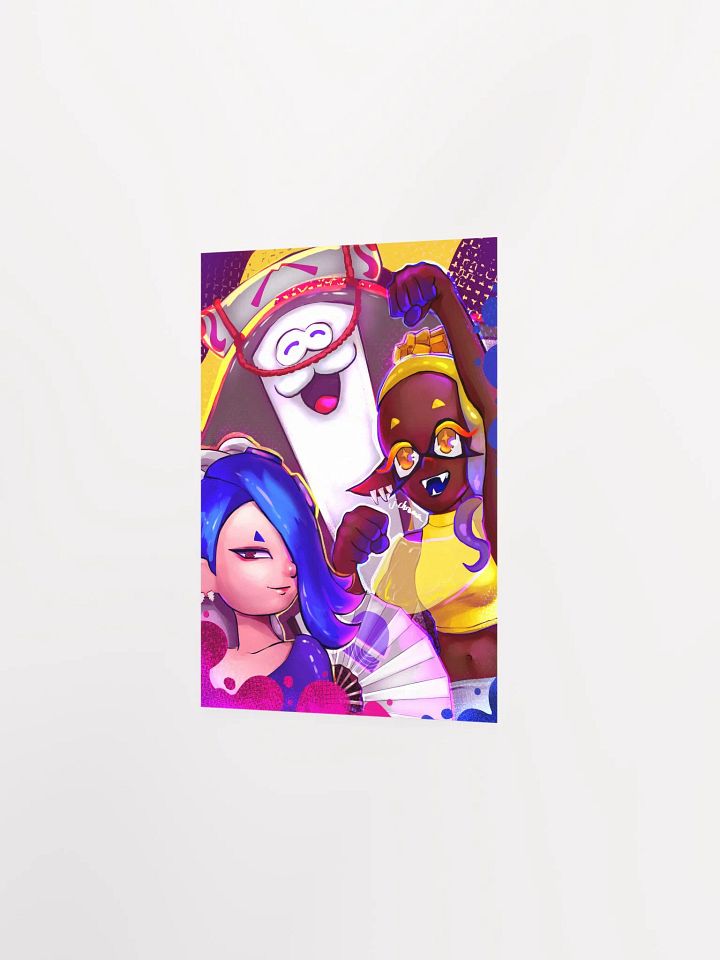 Repping the Splatlands - Colorful Game Fanart Poster - Art by CosmicChroma product image (6)