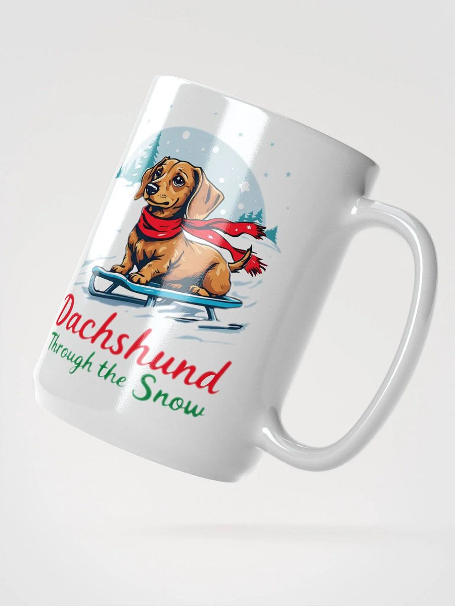 Dachshund Through the Snow Dog Christmas Mug product image (3)
