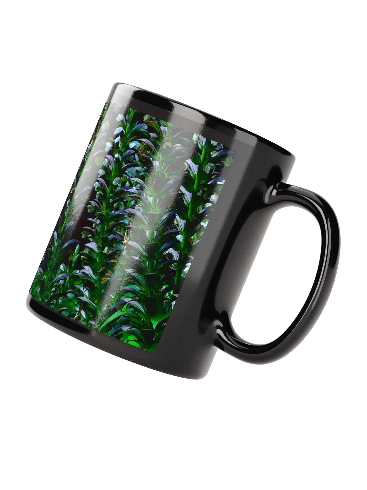 Keramiktasse schwarz - Blumenkontrast product image (2)